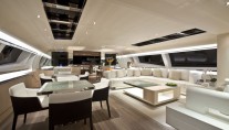 Sailing yacht Zefira Salon looking Aft